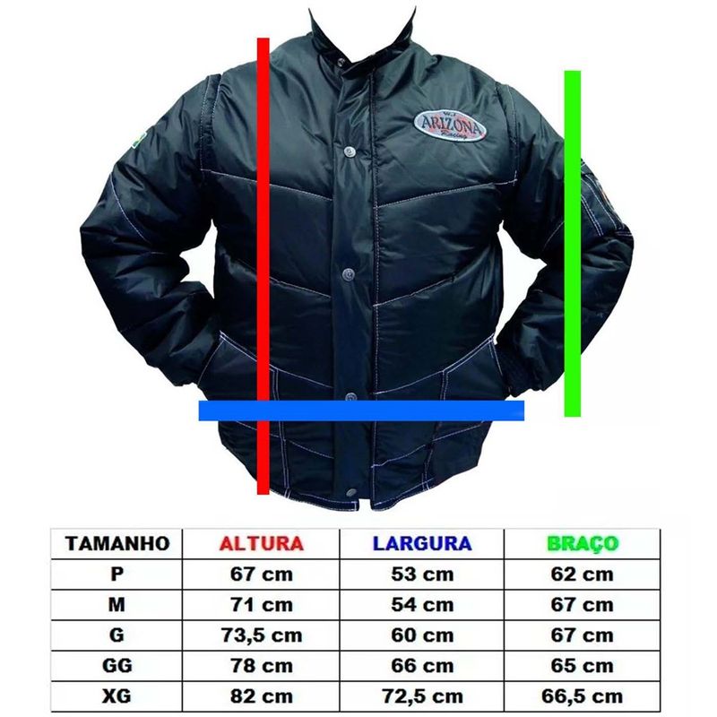 jaquetas arizona masculina